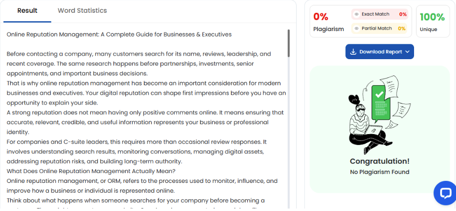 Plagiarism Report